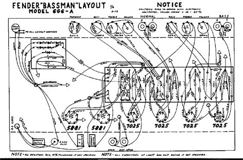 fender bassman ga layout service manual  schematics eeprom repair info