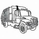 Truck Garbage Coloring Pages Clipart Trash Plow Trucks Snow Printable Dump Kids Clip Ford Drawing Color Outline Diesel City Cliparts sketch template