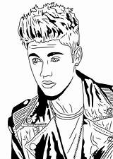 Justin Bieber Coloring Pages Sheets Colouring Pop Star Drawing Beiber Print Cartoon Book Color Printable Kids Sabres Fun Popular Kathy sketch template