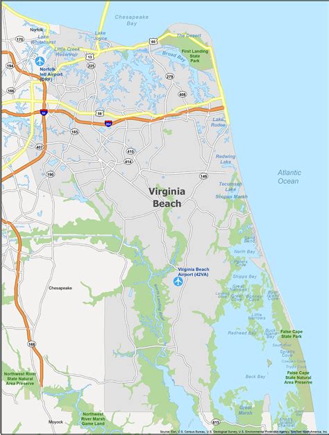 virginia beach map virginia gis geography