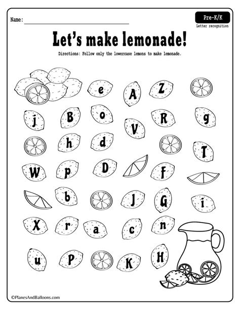 printable letter recognition activities  classroom  home fun
