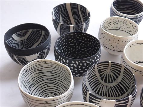 blackwhite ceramic pottery clay pottery pottery