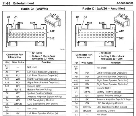 chevy silverado radio wiring diagram