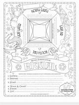 Coloring Pages Book Witch Shadows Grimoire Shadow Witchcraft sketch template