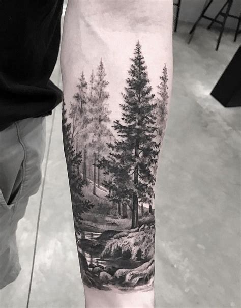 Awesome Forest Scenery For Sleeve Tattoo 🏞🌲 Sleevetattoos Nature