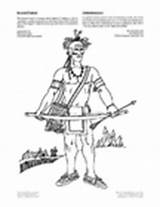 Malvorlage Kleurplaat Guerriero Indiaan Carignan Iroquois Weltkrieg Soldat Guerrero sketch template