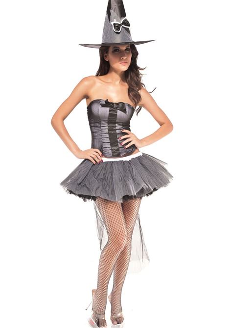flirty classic adult black basic witch dress for halloween bewitching costume
