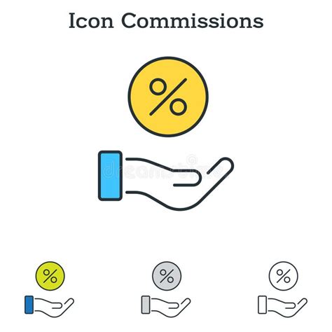 diseno de iconos planos de las comisiones  infografias  empresas ilustracion del vector