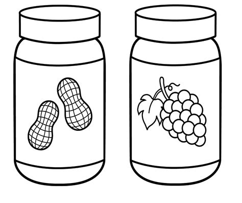 Peanut Butter And Jelly Coloring Pages Clip Art Library