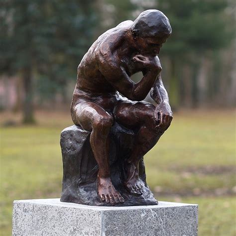 bronze der denker mann bronzeskulptur bronzefigur nach rodin skulptur