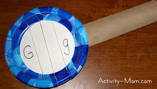 activity mom paper plate craft    guitar  activity mom