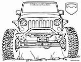 Jeep Wrangler Coloring Truck Drawing Jk Pages Teraflex Bronco Unlimited Kids sketch template