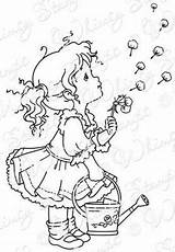Stamps Whimsy Dandelion Girl Wee Visit перейти Coloring Pages Diestodiefor sketch template