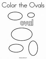 Coloring Ovals Color Shape Pages Preschool Shapes Twistynoodle Worksheets Activities Tracing Kids Noodle Print Ll sketch template
