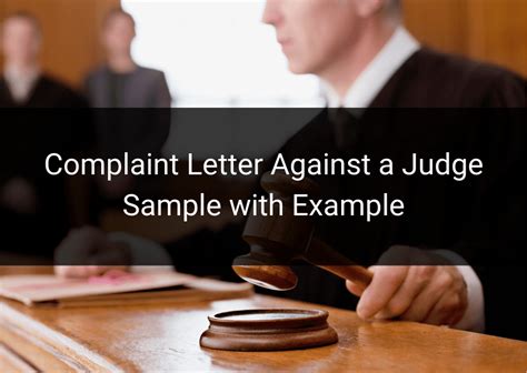 complaint letter   judge sample