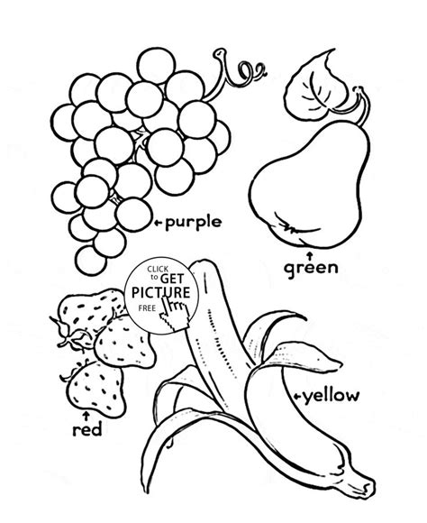 fruits coloring pages images  pinterest coloring  kids