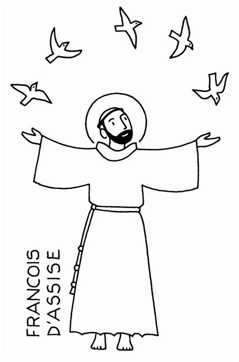 st francis  assisi coloring page   saint coloring