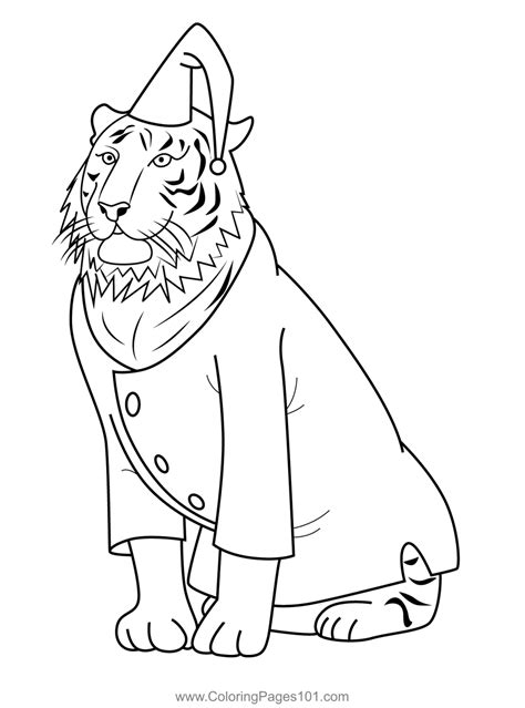 giant realistic flying tiger uncle grandpa coloring page  kids