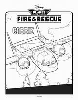 Planes Fire Cabbie Colouring sketch template