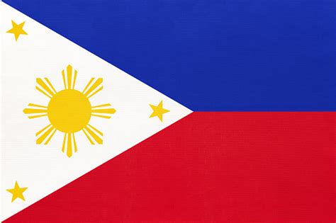 Latar Belakang Tekstil Bendera Kain Nasional Filipina Simbol Negara