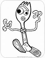 Toy Story Coloring Pages Forky Printable Colouring Color Disneyclips Character Books Book sketch template