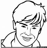 Zac Efron Coloring Pages Actor Famous Thecolor Template Online sketch template