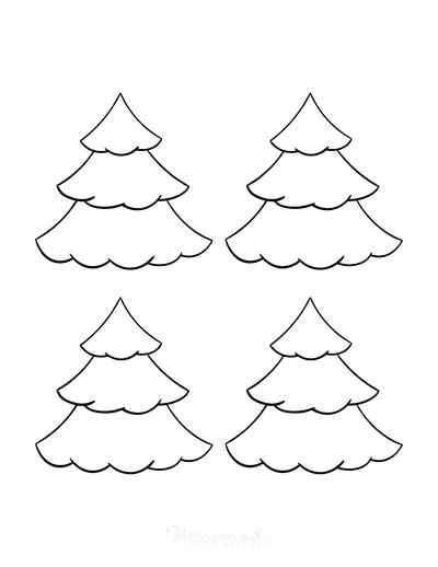 christmas tree templates  printable outlines patterns