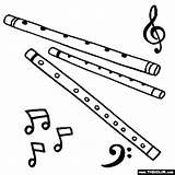 Flute Coloring Musical Wind Pages Instruments Colouring Color Clipart Instrument Drawing Music Thecolor Embroidery Woodwind Drawings Plan Flutes Gif Visit sketch template
