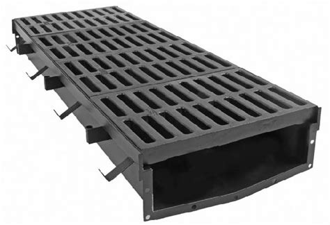 wide presloped fabricated steel trench drain system