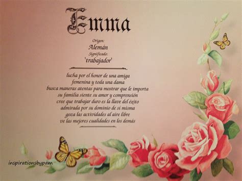 emma   meaning art print spanish emma