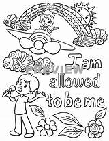 Pages Positive Kids Affirmations Colouring Book Sample sketch template