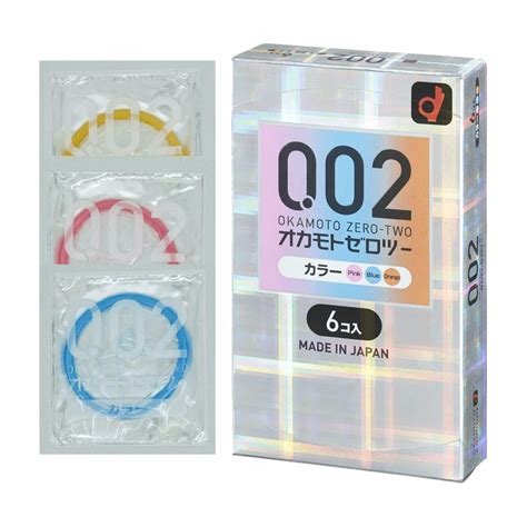 Okamoto Unified Thinness 0 02 3 Colors Japan Edition 6 Pack Condom