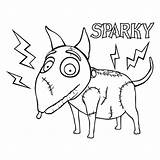 Coloring Nightmare Christmas Before Pages Printable Sparky Halloween Coloring4free Printables Kids Frankenweenie Books Drawings Book Colouring Azcoloring Print Sheets Disney sketch template