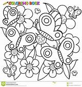 Colorir Farfalle Flores Colorare Borboletas Disegni Papillons Fleurs Bloemenkrans Blumen Outline Myify Livro Bianco Links Vettoriale sketch template