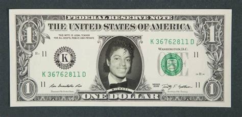 michael jackson signed  dollar bill current price