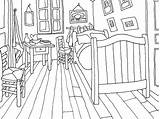 Van Gogh Bedroom Colouring Coloring Museum Fun Pages Choose Board Vangoghmuseum Nl sketch template