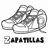 Colorear Zapatillas Deportivas Dibujos Zapato Deportivos Deporte Unos Botas Guiainfantil sketch template
