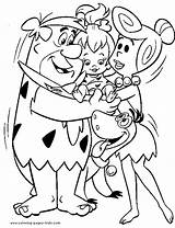 Coloring Pages Cartoon Flintstones Color Character Printable Kids Sheets Characters Found sketch template