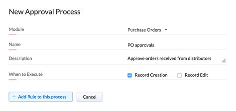 approval process purchase order tutorial zoho crm