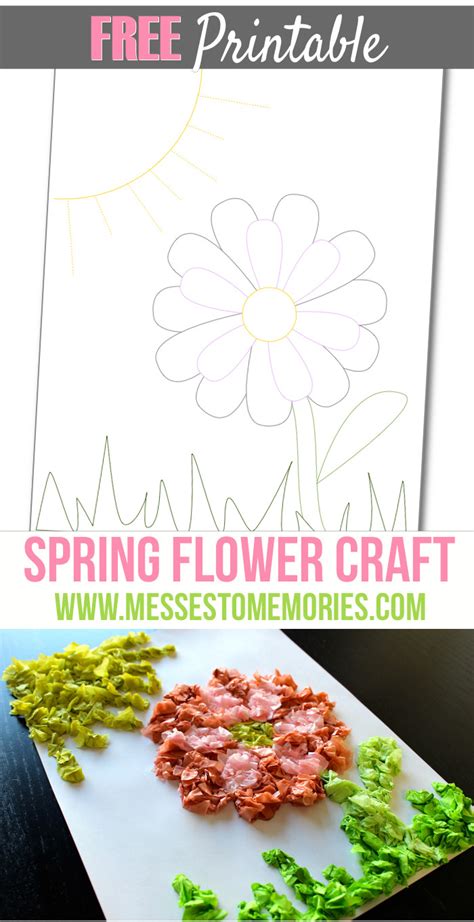 spring flower craft printable