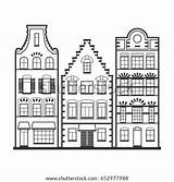 Amsterdam Dutch Facades sketch template