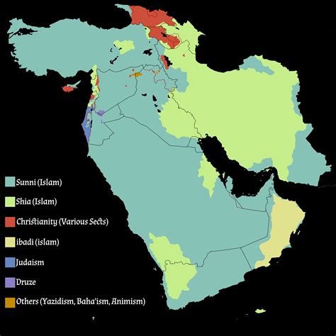 religious map   middle east   accurate rmapporn