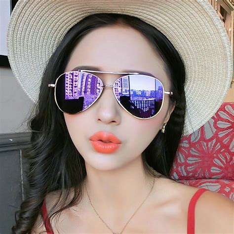 ive sunglasses women brand design color lens pilot style whole new