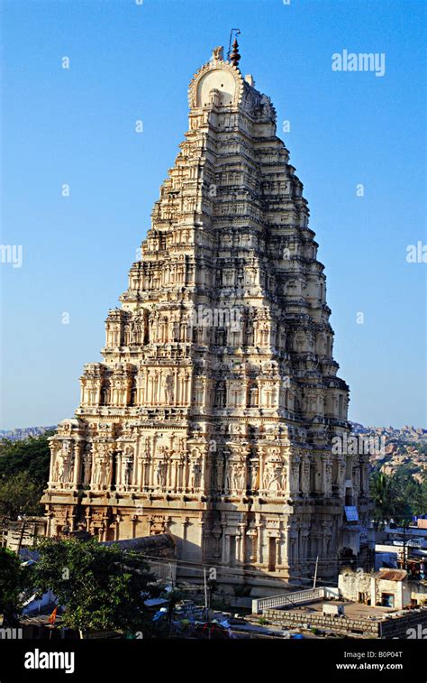 meter tall gopuram  lord virupaksha shiva renovated  krishnadevray   ad hampi