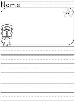 freebie kindergarten  grade writing journal   school
