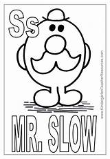 Mr Men Coloring Slow Pages sketch template