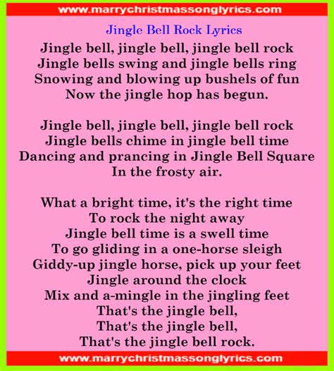 jingle bell rock lyrics printable