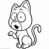 Cat Coloring Pages Funny Cute Cats Getcolorings Color Getdrawings Printable sketch template