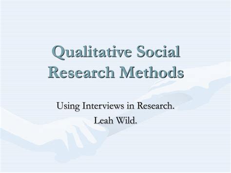 qualitative social research methods powerpoint