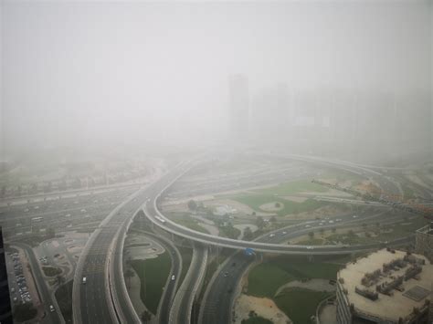 uae weather update cloudy conditions poor visibility expected  parts   country